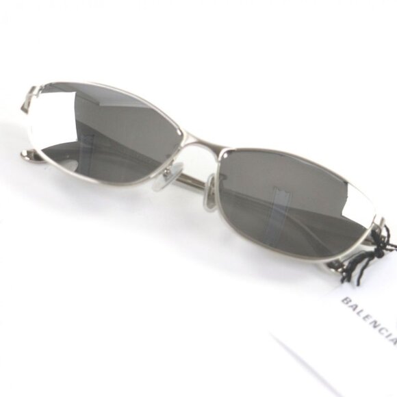 Balenciaga Mirror Lens Eyewear Sunglasses Silver 62